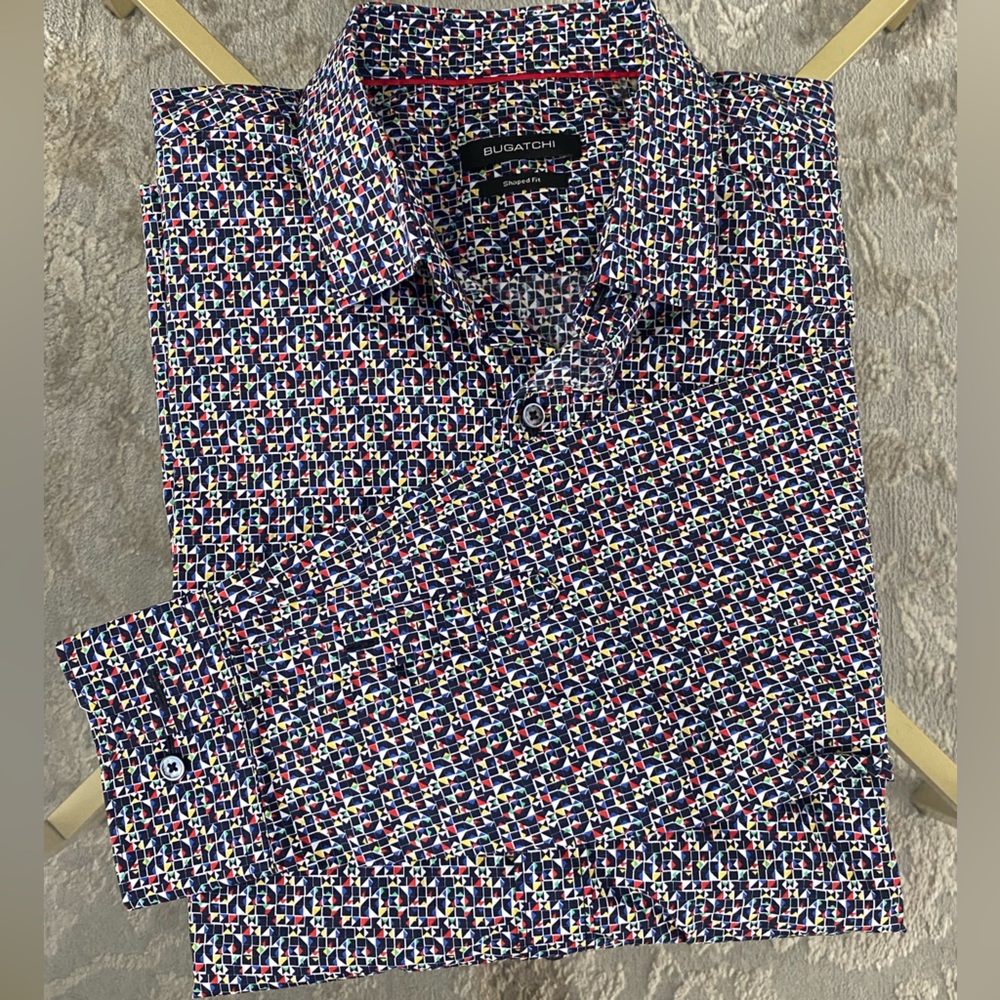 Men’s Bugatchi designer dress shirt XL, long sleeve